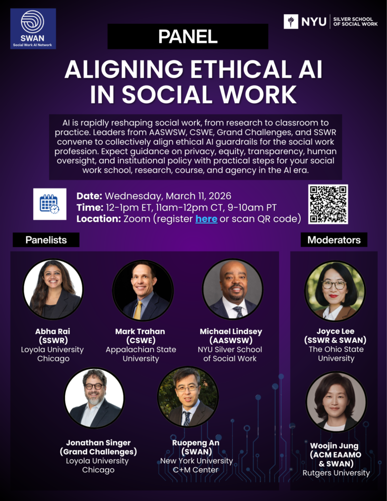 [Panel] Aligning Ethical AI in Social Work (Mar 11, 2026)